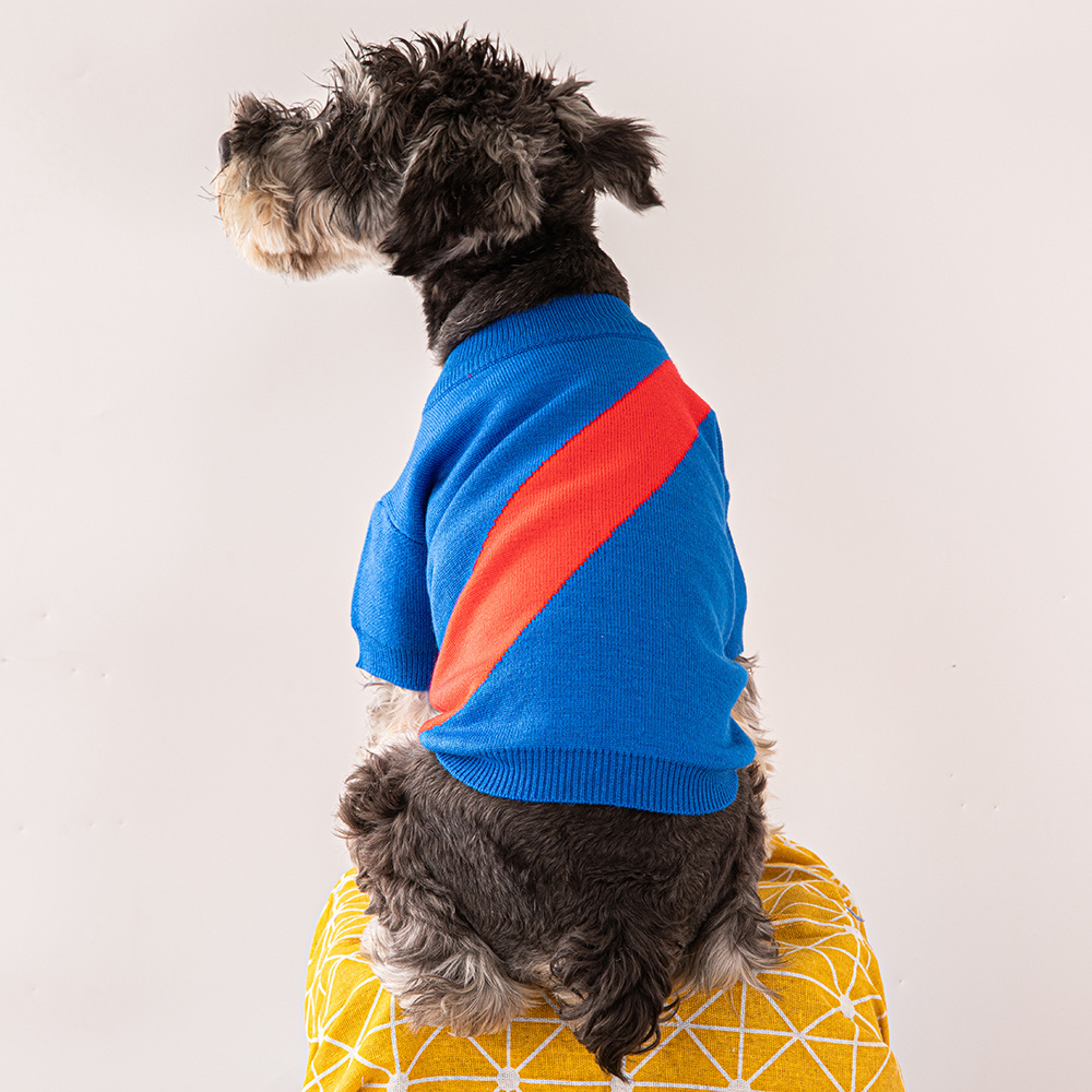 Color-Block NNKE Knit Short-Sleeve Pet Sweaters in Multiple Vibrant Hues