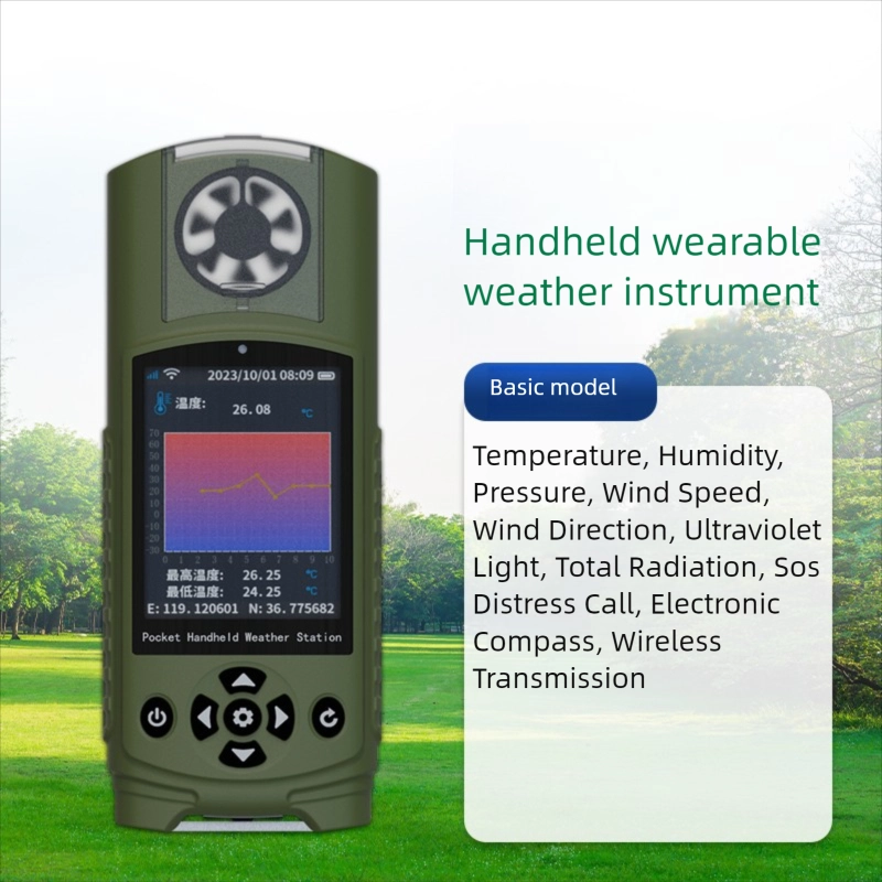 Meteorograph Instrument Handheld Meteorological Station (Portable Outdoor Environment Observer ...