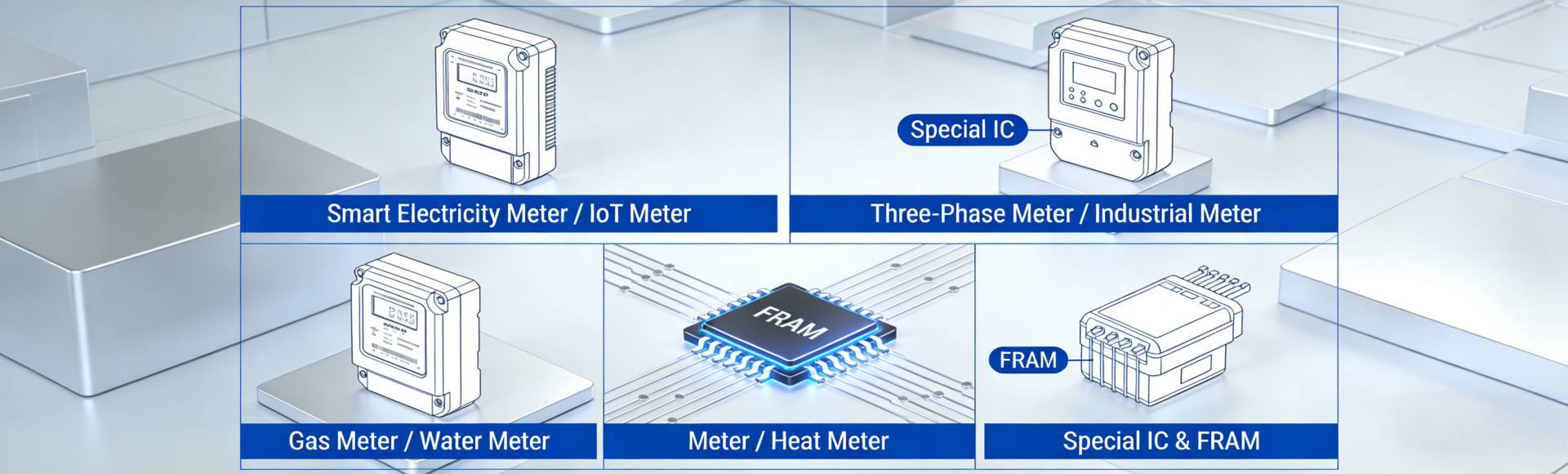 Electric Meter IC Components