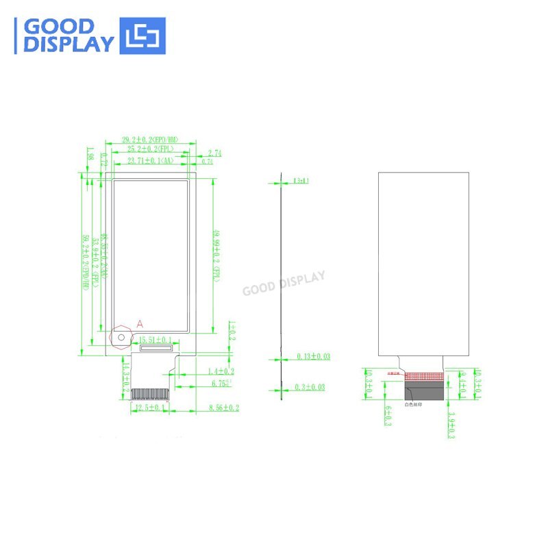 2.13 Inch UC8151D E-paper display Flexible Ultra-thin Partial Refresh 4 Grayscale Eink Screen Module