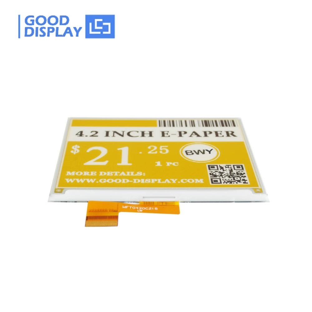 good display 4.2 inch black white and yellow EPD display e-paper screen module GDEW042C37