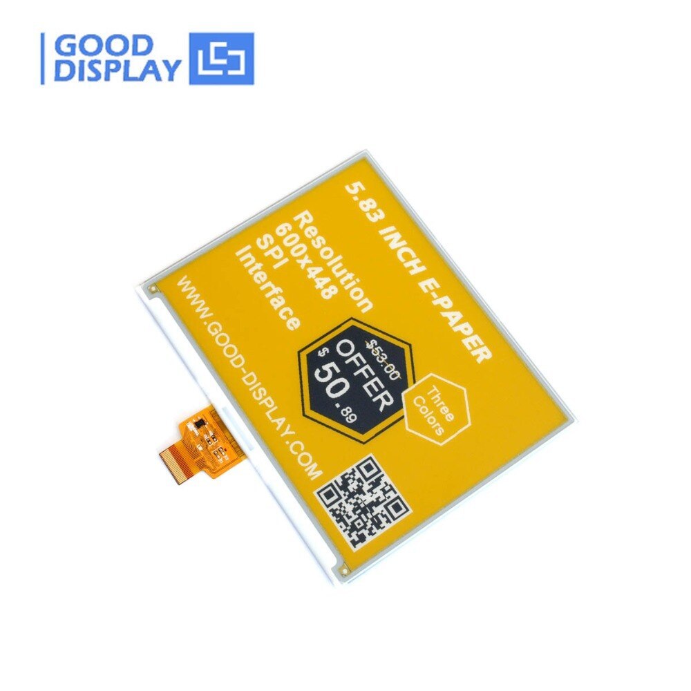 [EOL]5.83 Inch 3 Color E Ink Display Module Super Cheap Yellow E Ink Screen