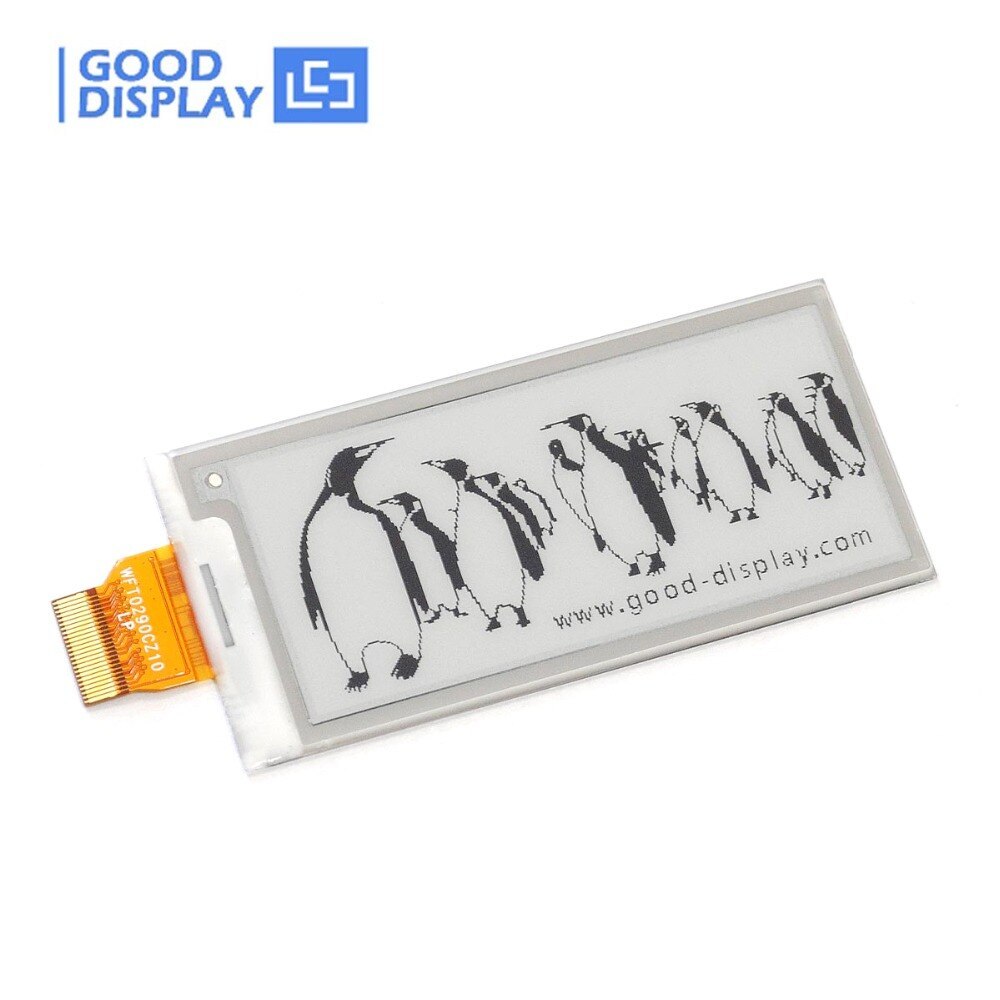 2.9 inch e ink display 296X128 resolution 4 Grayscale epaper screen with HAT connection board
