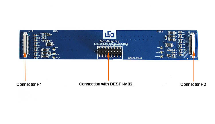 HAT Connection board for 12.48 inch large e-paper e-ink display demo, DESPI-C1248