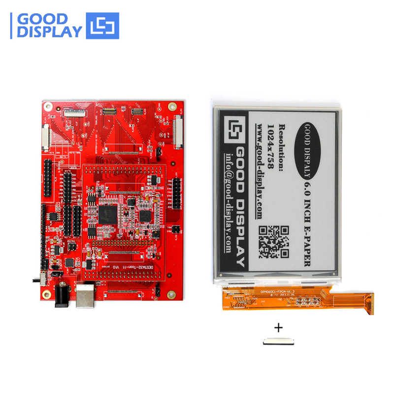6 inch 1024*758 High-resolution E-paper display screen panel with demo kit