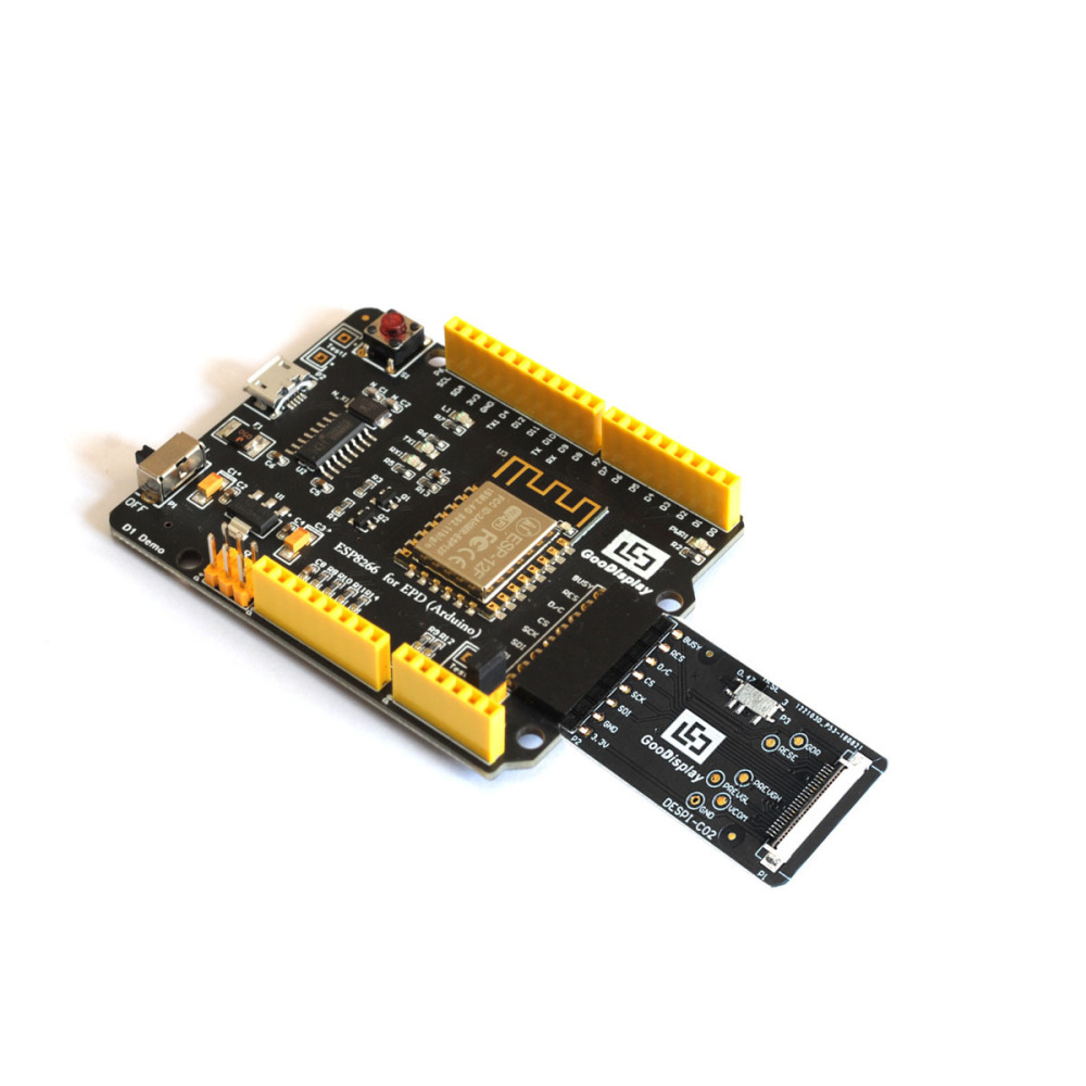 E-paper display development demo kit, drive board Arduino, Support Wi-Fi, ESP8266(C02)