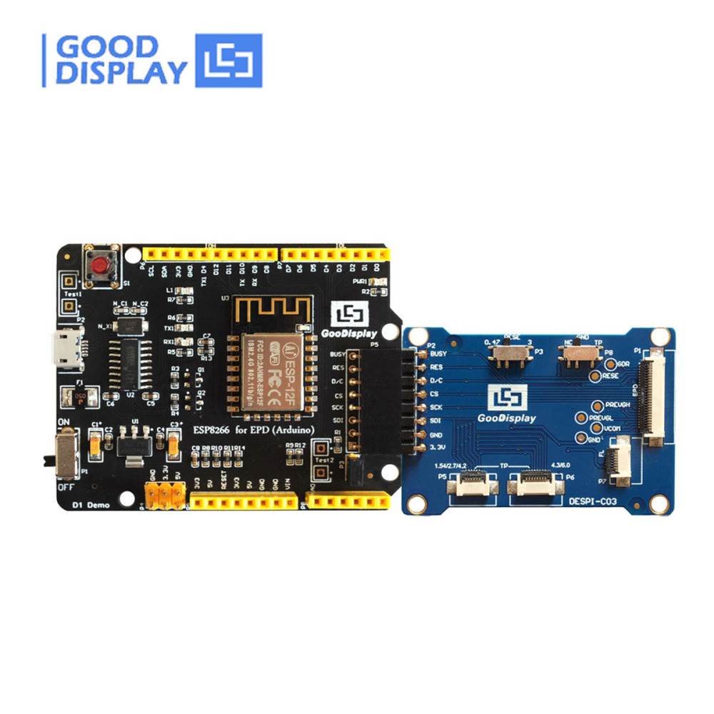 E-paper display development demo kit, drive board Arduino, Support Wi-Fi, with touch screen and frontlight interface ESP8266(C03)