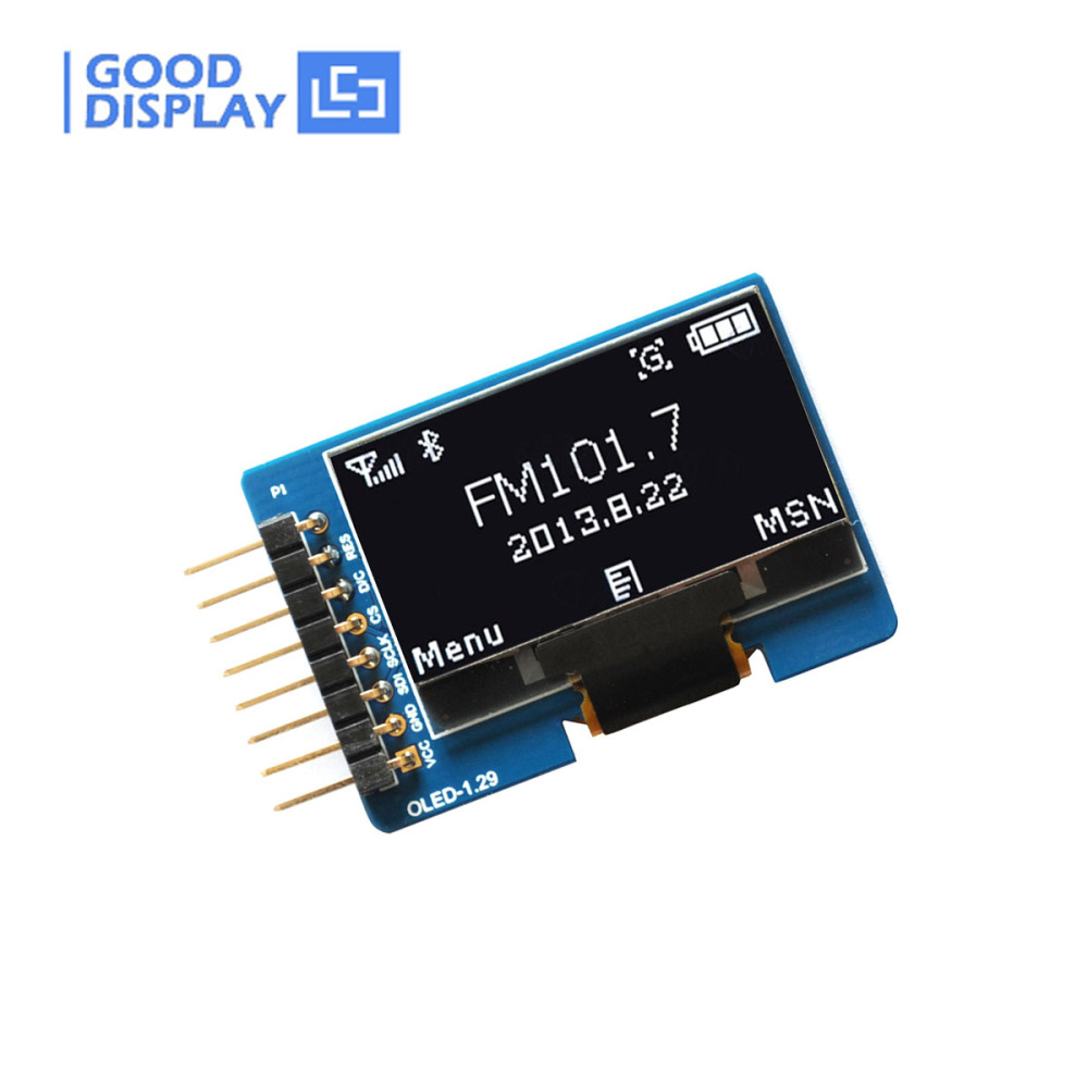 1.29 inch OLED display module with adapter board, wide temperature, GDMN0129WP30