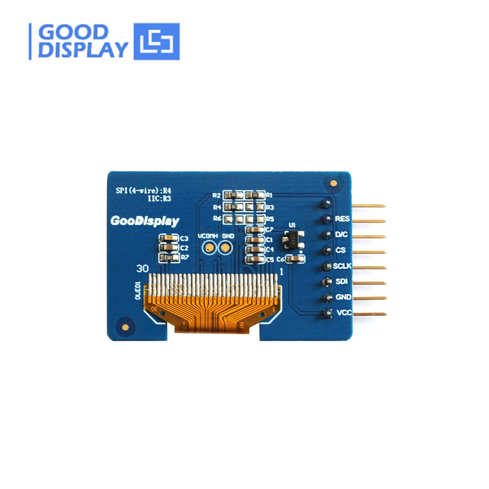 1.29 inch OLED display module with adapter board, wide temperature, GDMN0129WP30
