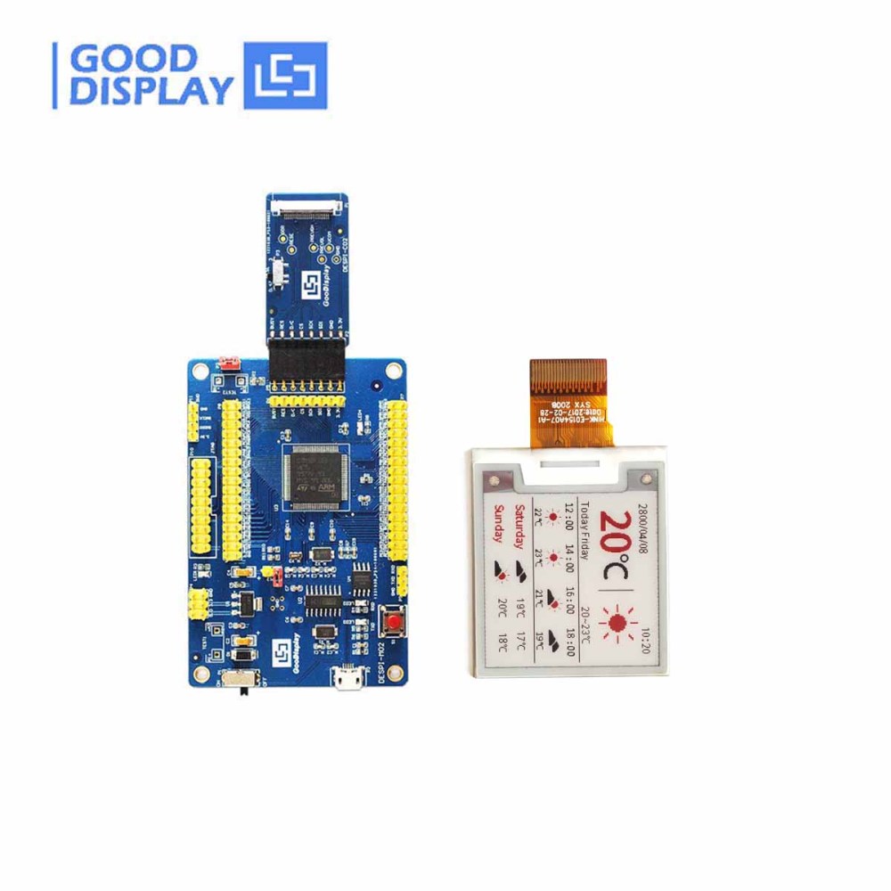 1.54 inch colorful red e-paper display panel with demo kit development driver board, GDEH0154Z90+DESPI