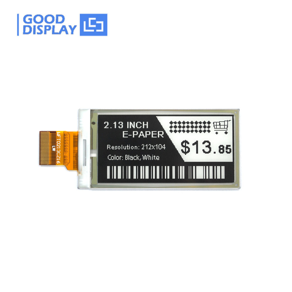 2.13 inch DES e-paper display wide working temperature, GDEW0213M21