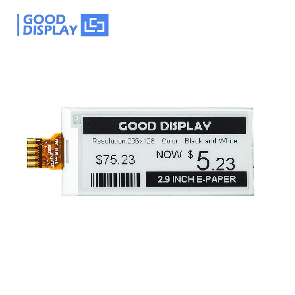 2.9 inch e-paper display partial refresh 4 Grayscale black and white, GDEM029T94