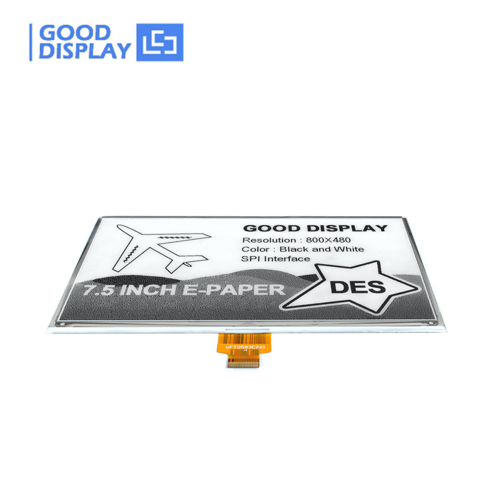 7.5 inch DES epaper display panel low operating temperature, GDEW075M10