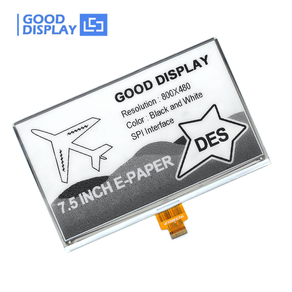 7.5 inch DES epaper display panel low operating temperature, GDEW075M10