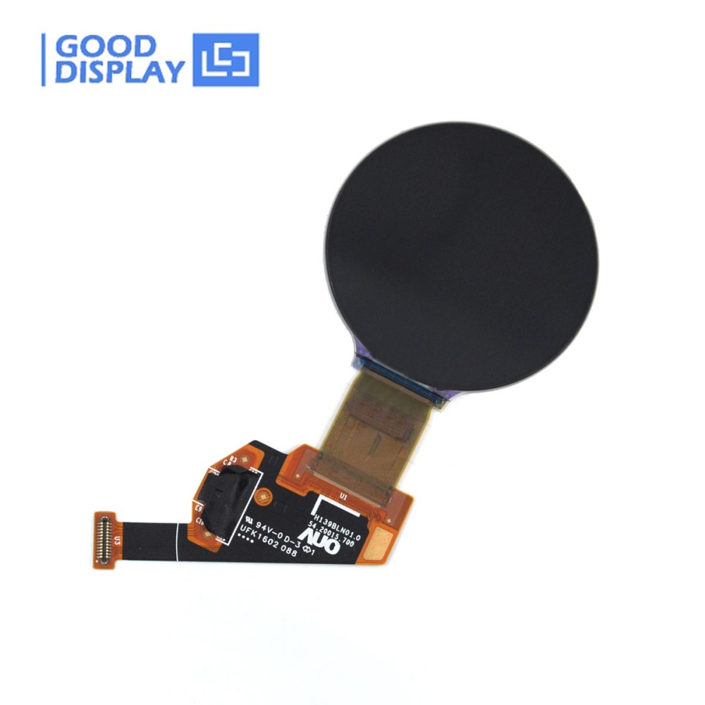 1.39 inch round OLED display panel, 16.7M color, 400x400 resolution, GDOR0140CP20