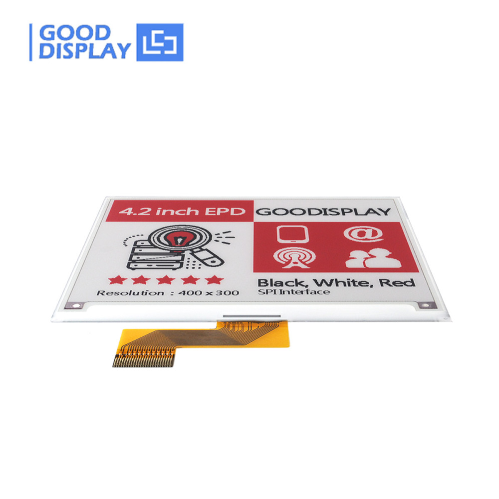 4.2-Inch Tri-Color E-Paper Display 1.3s Partial Refresh 400x300 Resolution