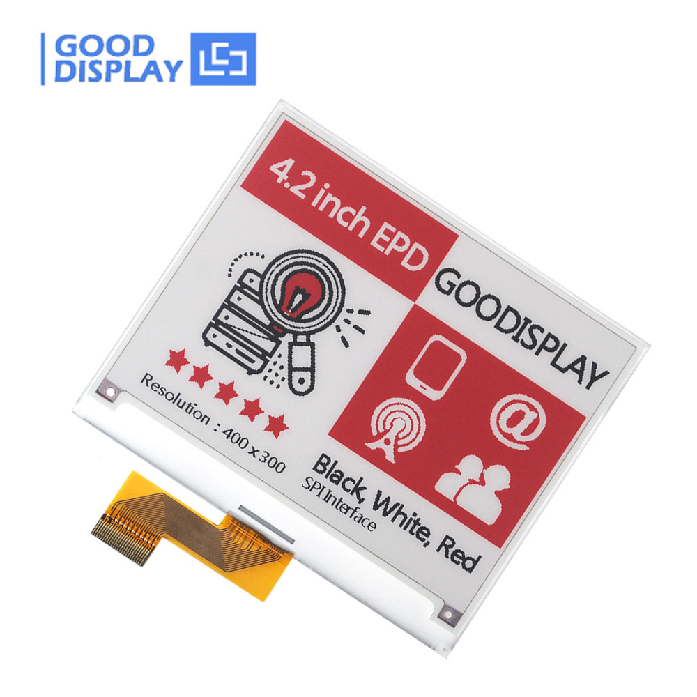 4.2-Inch Tri-Color E-Paper Display 1.3s Partial Refresh 400x300 Resolution