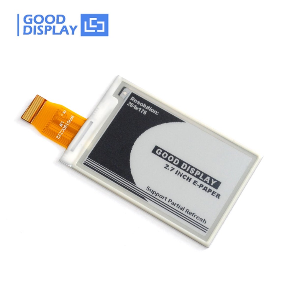 2.7 inch Black and white 4 Grayscale epaper display partial refresh 264x176 SPI e-ink screen