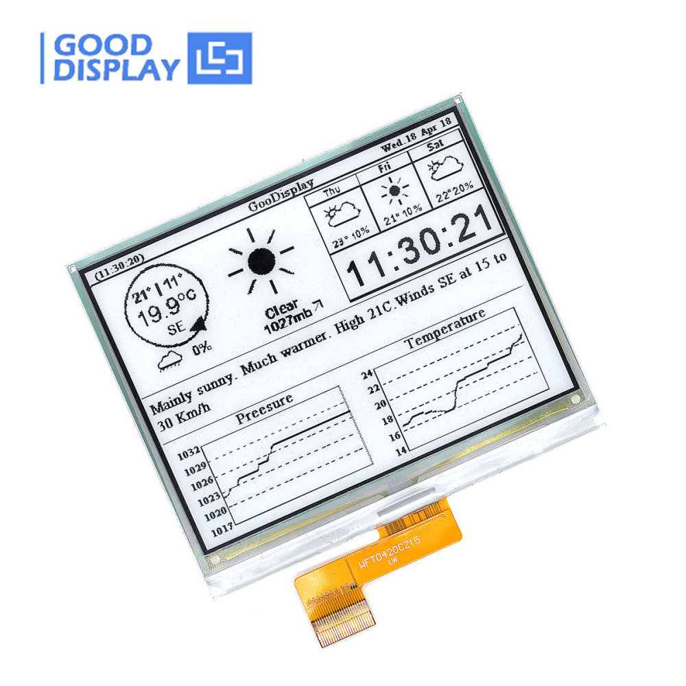 4.2 inch DES e-paper display module extended operating temperature, GDEW042M01