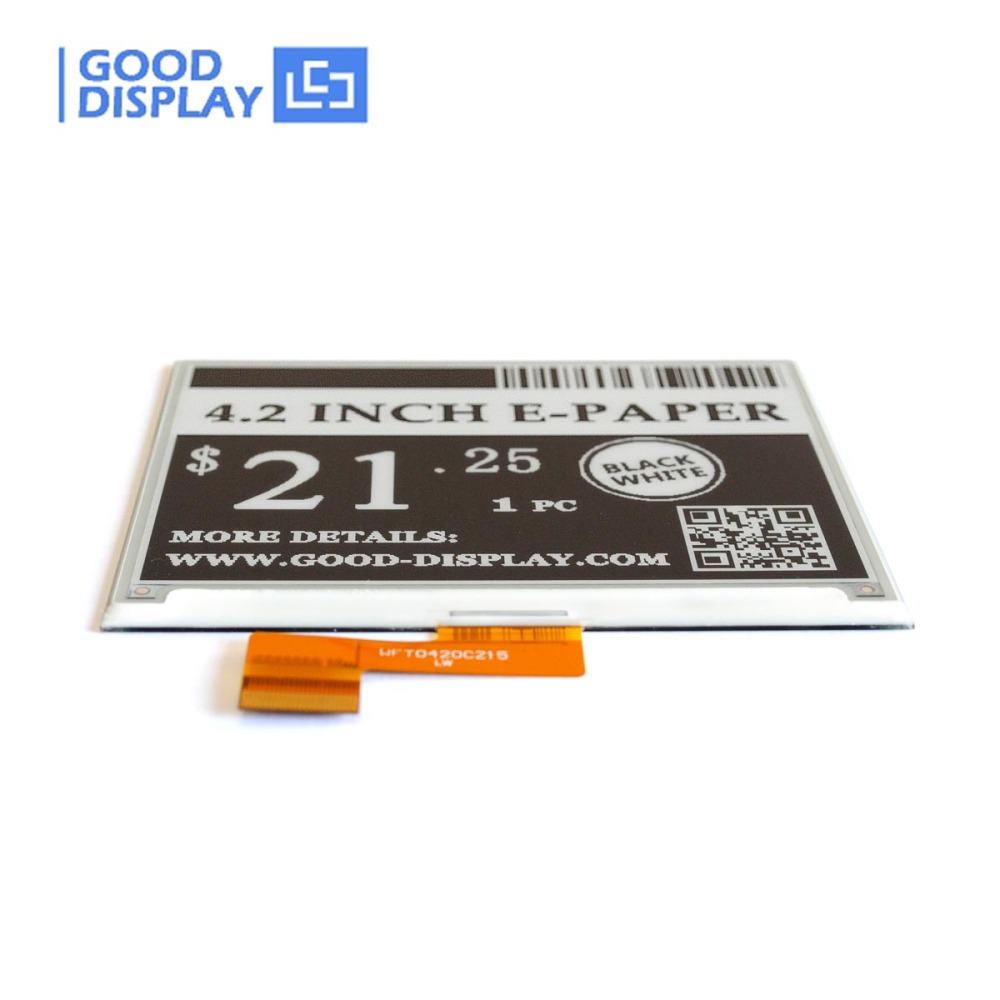 4.2 inch partial refresh E-paper display black-white panel 4 Grayscale with SPI  eink screen GDEW042T2(2 pieces)