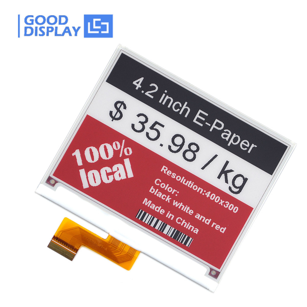 4.2 inch tri-color e-paper display SPI 400x300 EPD, GDEQ042Z21