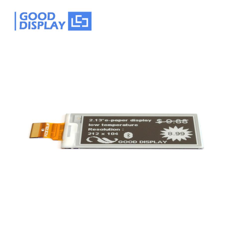 2.13 inch Low temperature e paper display 212*104 Resolution eink screen with demo kit