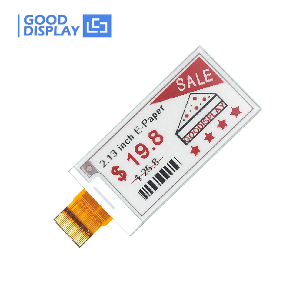 2.13inch e-paper color e-ink 212x104 electronic paper display esl thin e-ink screen, GDEQ0213Z19