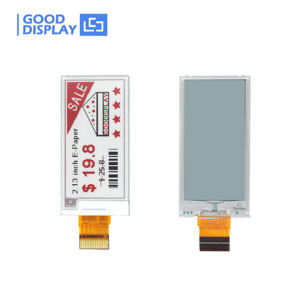 2.13inch e-paper color e-ink 212x104 electronic paper display esl thin e-ink screen, GDEQ0213Z19