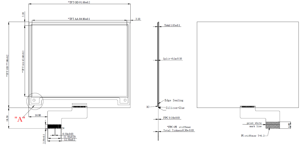 4.2 inch red e-paper display color electronic paper screen module GDEH042Z21