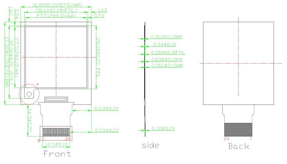 1.54 inch partial refresh e-paper display panel 4 Grayscale, GDEW0154I9FD