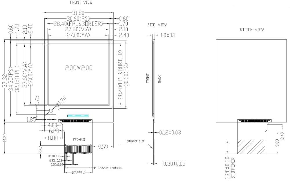 1.54 inch EPD Panel SSD1681 152x152 Partial Refresh E-ink Module, GDEM0154D67