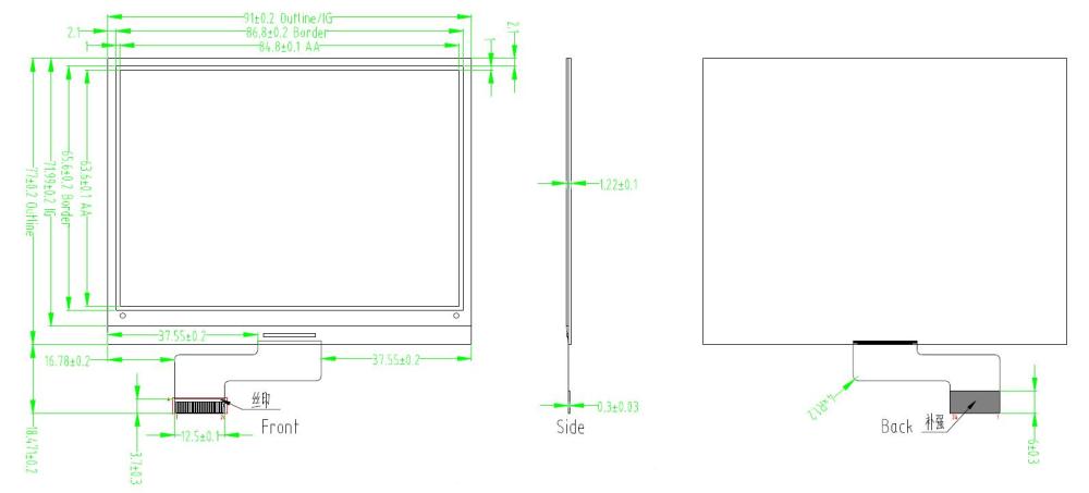 4.2 inch DES e-paper display module extended operating temperature, GDEW042M01