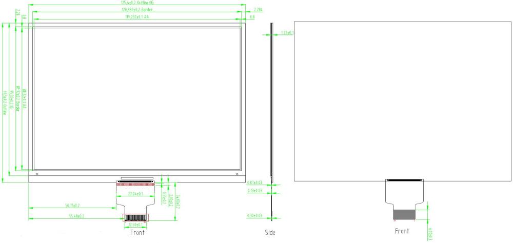 5.83 inch DES epaper screen module extra wide operating temperature, GDEW0583M09