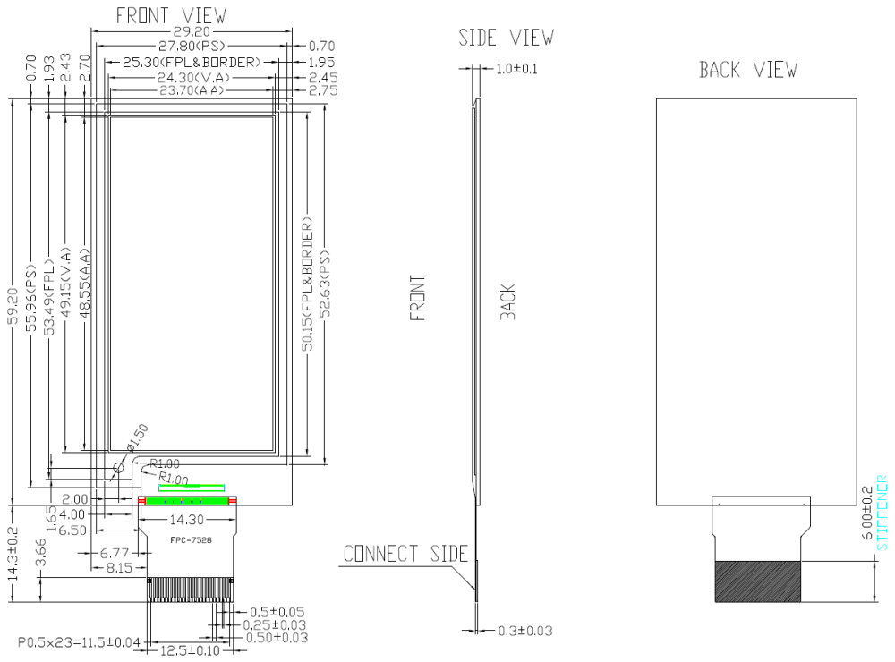 2.13 inch e-paper-display 250x122 SSD1680 tri-color e-ink screen, GDEM0213C90