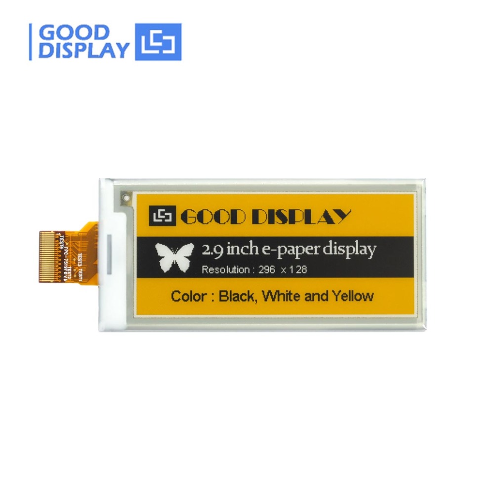 Small color electronic paper display 2.9 inch 296x128 epd, GDEM029C90