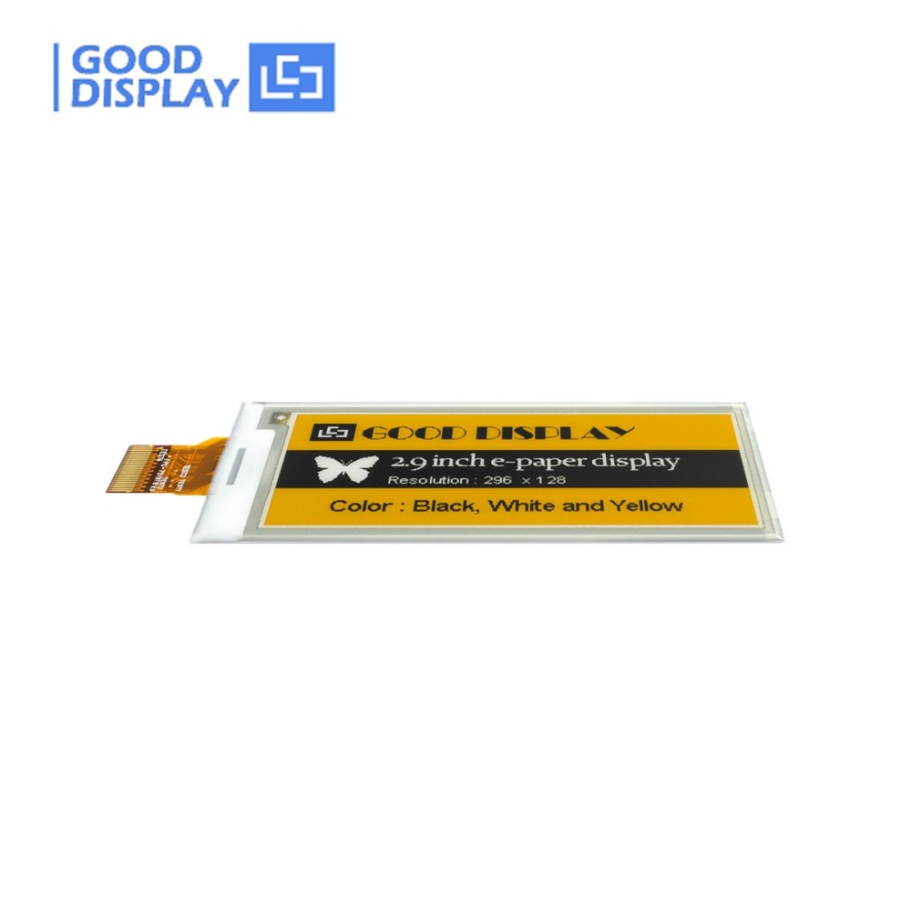 Small color electronic paper display 2.9 inch 296x128 epd, GDEM029C90