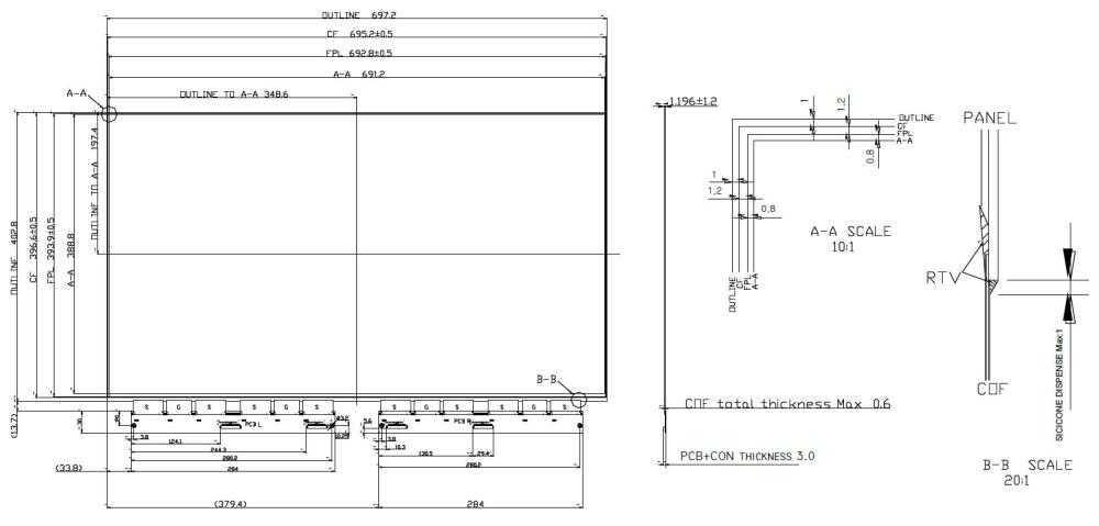 Good Display 31.2 inch large e ink display Parallel 7-color e-ink panel with 16 Gray level, GDEP312TT2-C