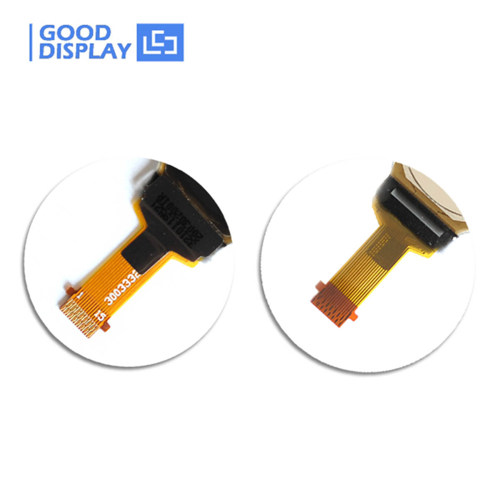 goodisplay circular 0.75 inch 128x128 oled white small display, GDOR0075W