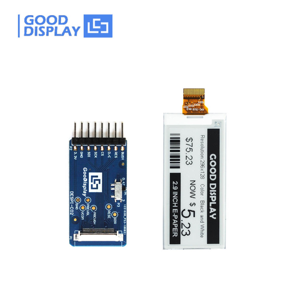 2.9 inch e-paper display partial refresh 4 Grayscale black and white, GDEM029T94