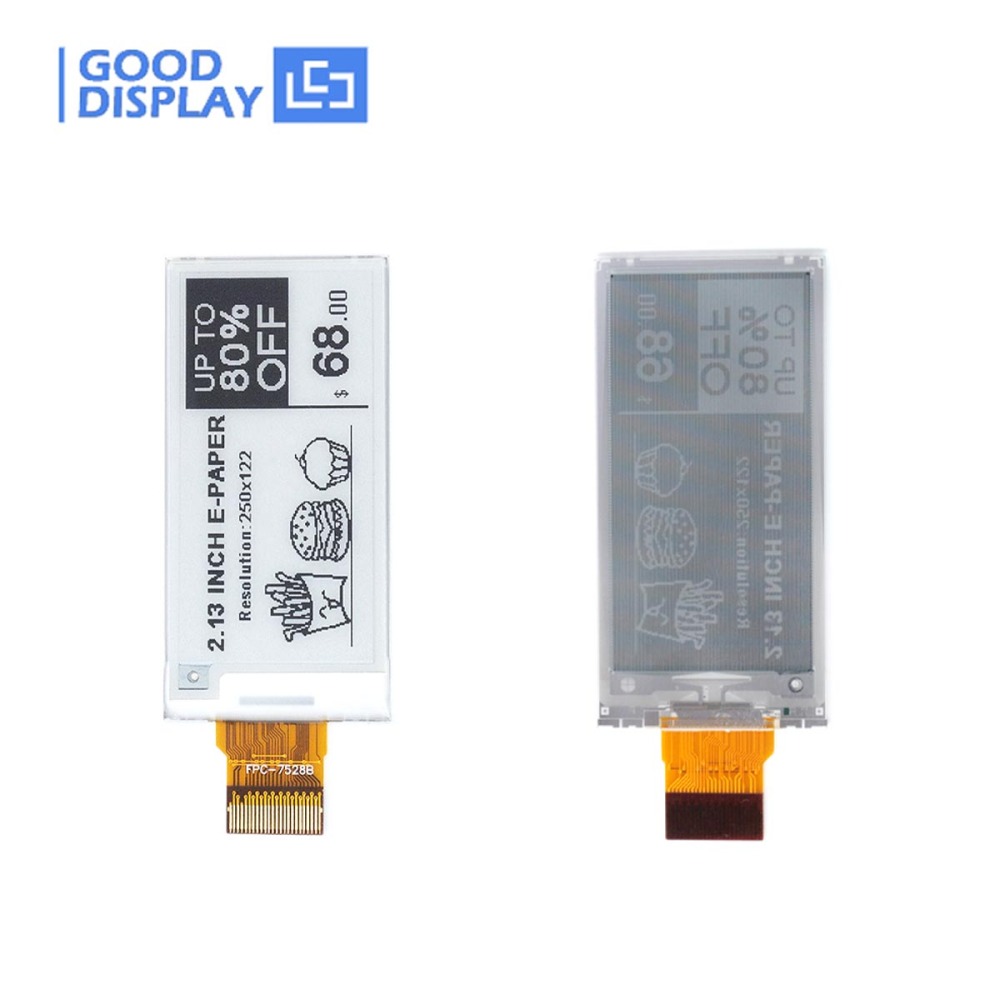 2.13 Inch Dot Matrix E Ink Display Partial Refresh 0.42s SPI HDMI 250x122 EPD Screen