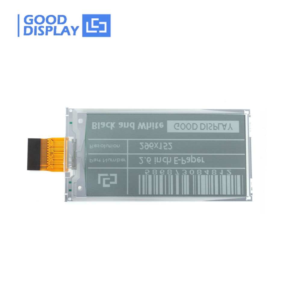 GooDisplay 2.66 Inch E ink Epaper Screen High-Res 296x152 Monochrome Display