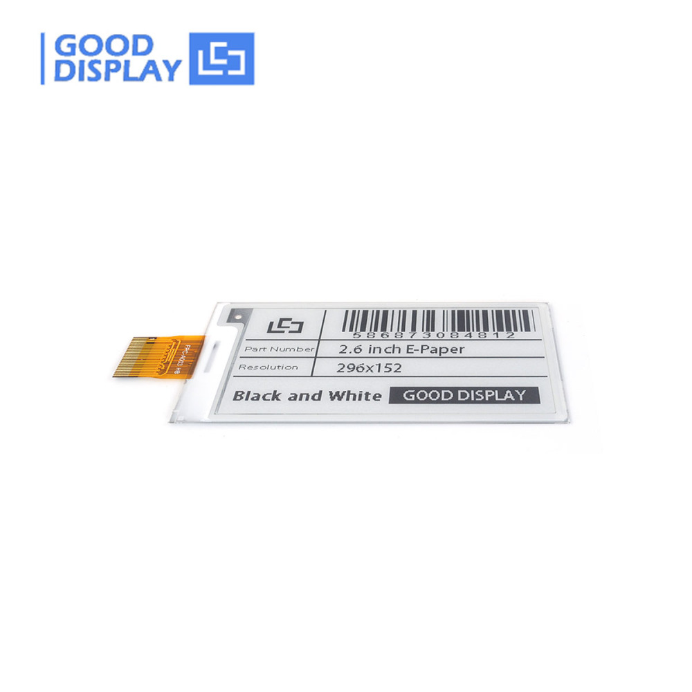 GooDisplay 2.66 Inch E ink Epaper Screen High-Res 296x152 Monochrome Display