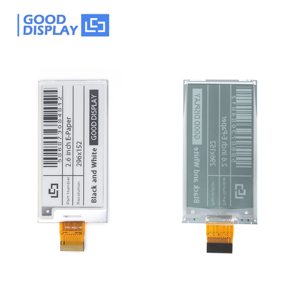GooDisplay 2.66 Inch E ink Epaper Screen High-Res 296x152 Monochrome Display