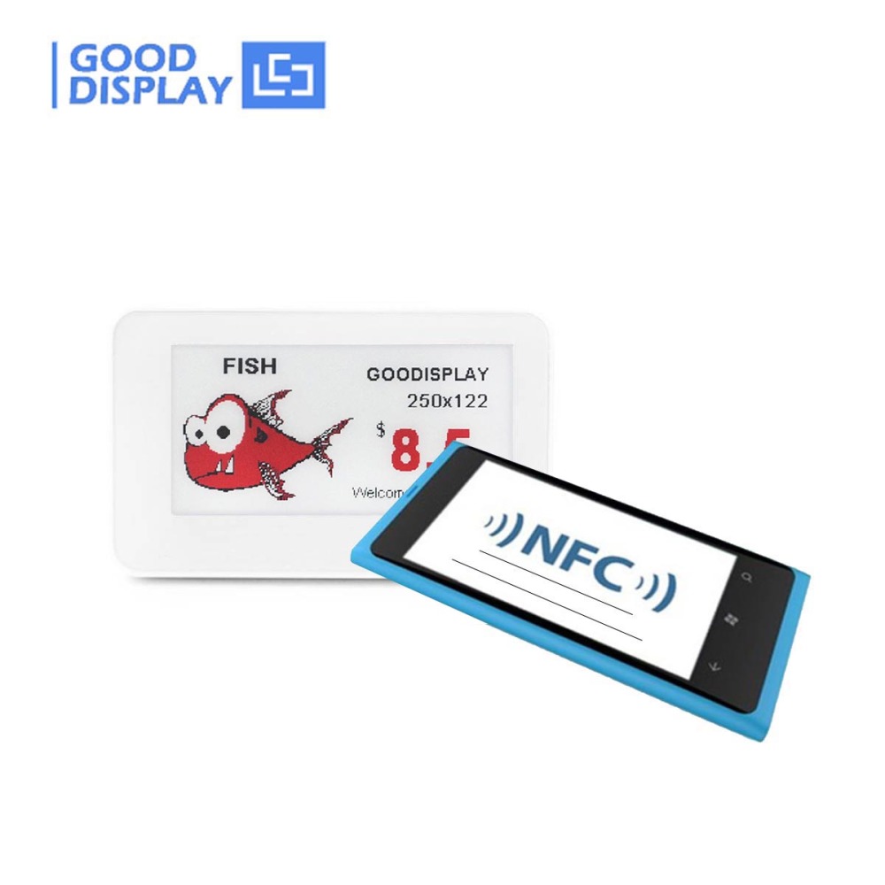 2.13 inch Color E-paper Display NFC-Powered Epaper Eink Label, No Battery
