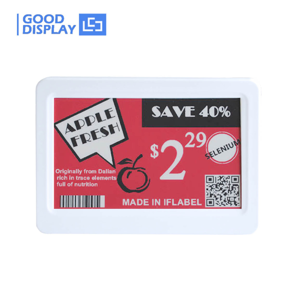 7.5" Red Electronic Shelf Label USB or WIFI Color E-ink Display Screen