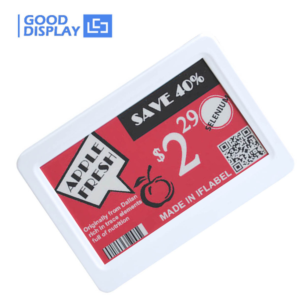 7.5" Red Electronic Shelf Label USB or WIFI Color E-ink Display Screen