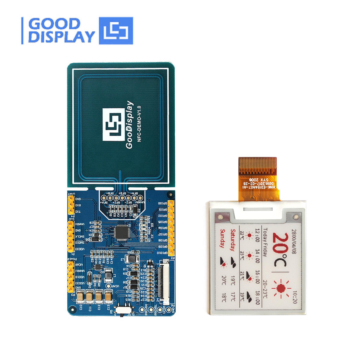 Nfc Epaper NFC Board with 1.54'' Epaper Eink Screen 1.54 inch Color E-paper ...