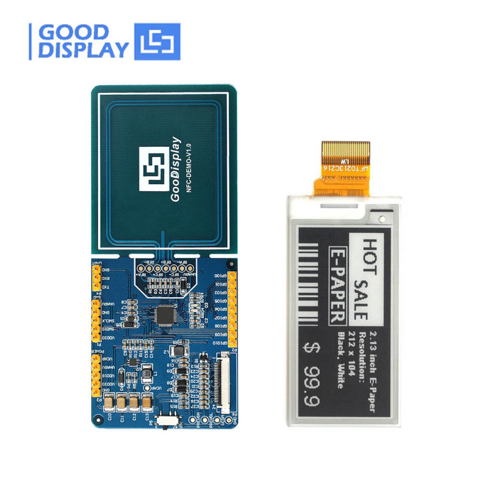 2.13'' Eink Partial Refresh 212x104 Epaper Panel with NFC Board, Refreshed by Mobile, GDEW0213T5D