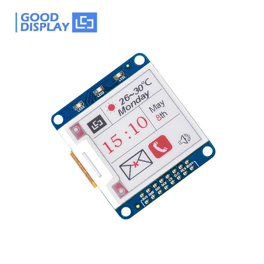 Color eink screen 1.54 inch 200x200 small e-paper display module, DESPI-K154Z90