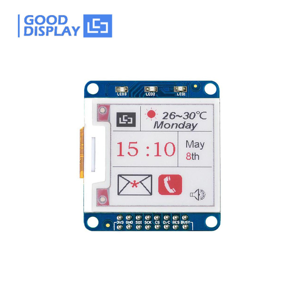 Color eink screen 1.54 inch 200x200 small e-paper display module, DESPI-K154Z90
